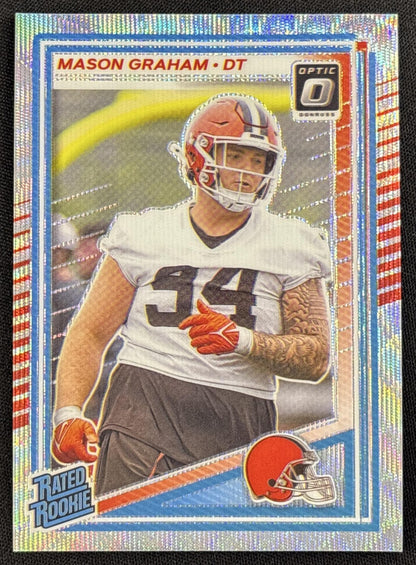 Mason Graham 2025 Panini Donruss Optic Rated Rookie Wave Prizm /300 Browns