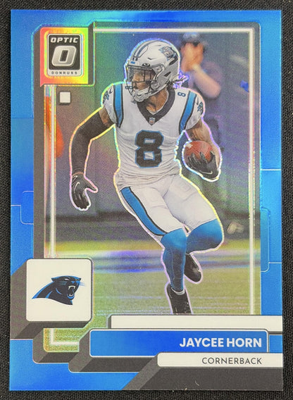 Jaycee Horn 2022 Panini Donruss Optic Aqua /299 Panthers Sports Trading Card