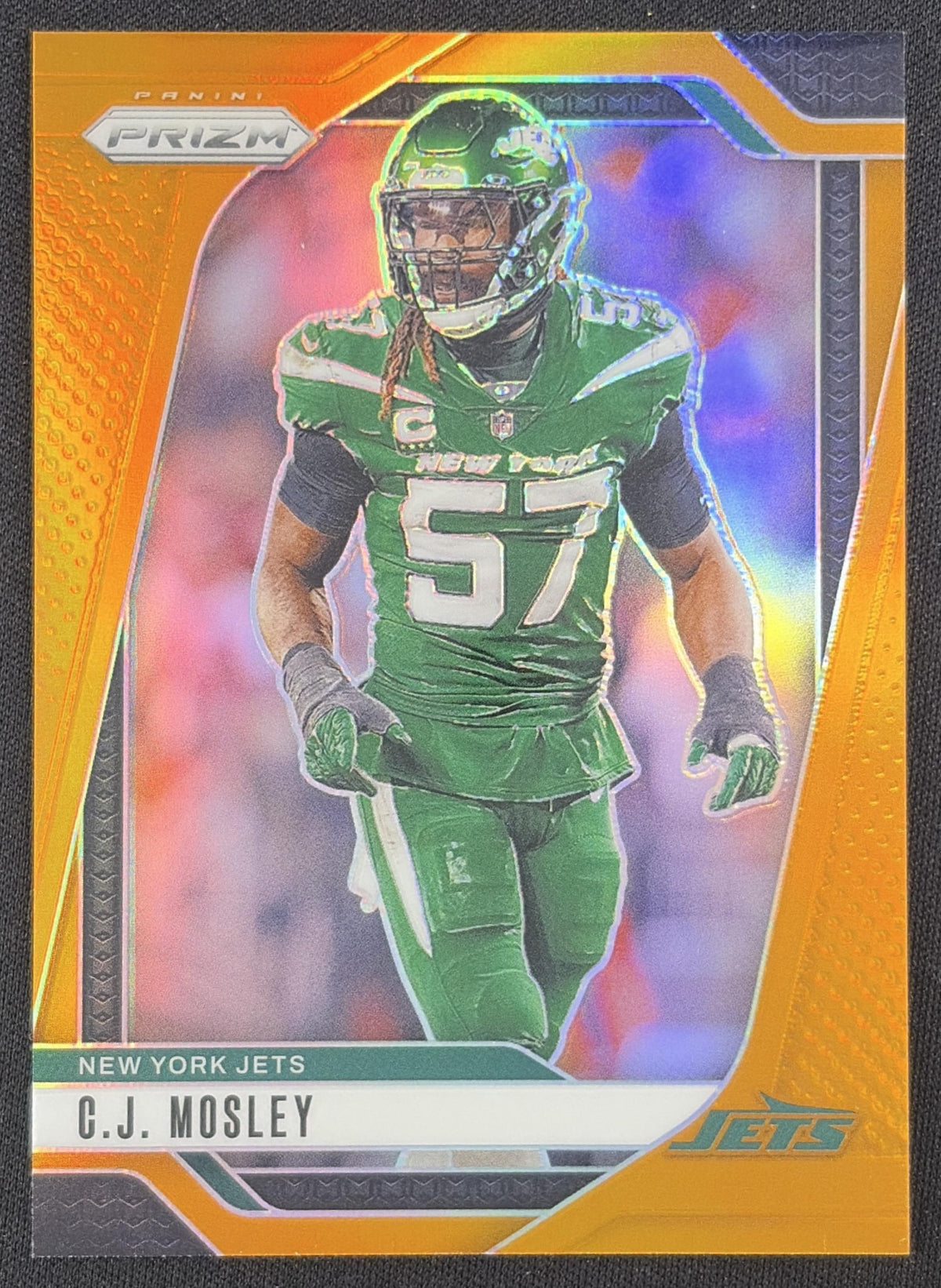 C.J. Mosley 2024 Panini Prizm Orange /249 Jets