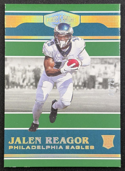 Jalen Reagor 2020 Panini Plates & Patches Green /25 Eagles