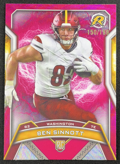 Ben Sinnott 2024 Topps Resurgence Crimson Surge /199 Commanders Sports Trading Card