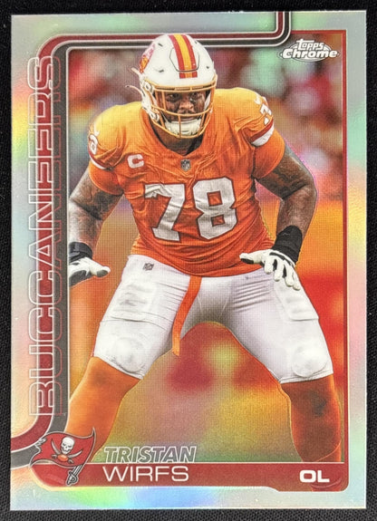 Tristan Wirfs 2025 Topps Chrome Refractor Buccaneers Default Title Sports Trading Cards