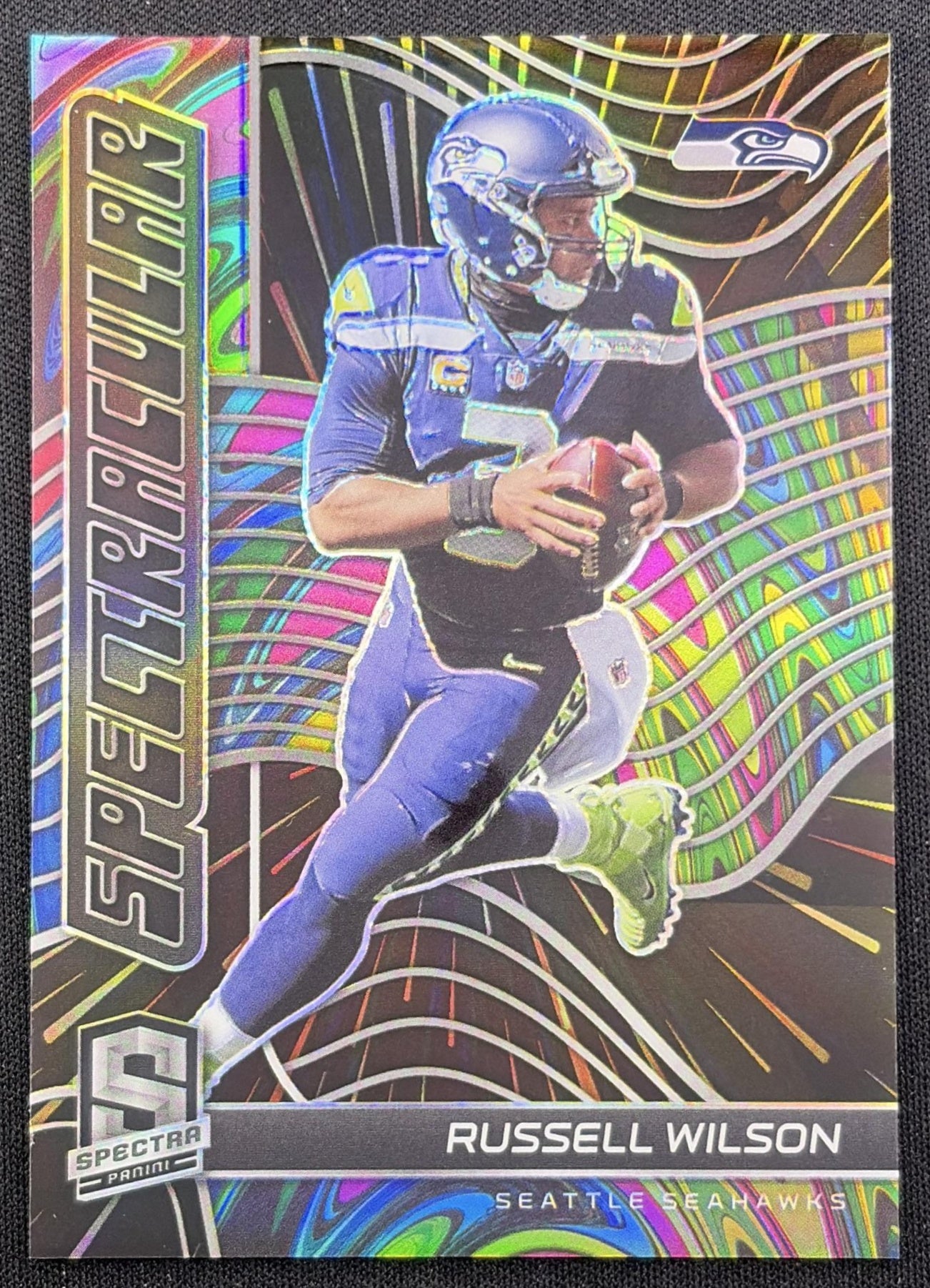 Russell Wilson 2021 Panini Spectra Spectracular Hyper /75 Seahawks Seattle Seahawks