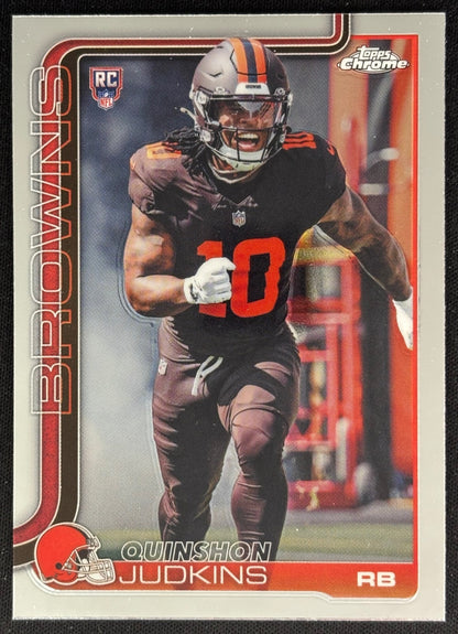 Quinshon Judkins 2025 Topps Chrome Rookie Browns Sports Trading Cards