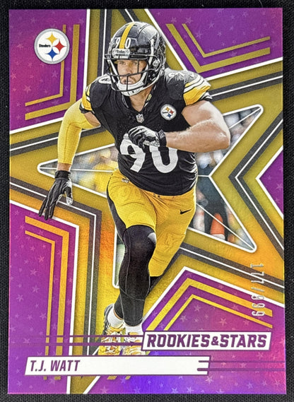 T.J. Watt 2025 Panini Rookies & Stars Purple /999 Steelers