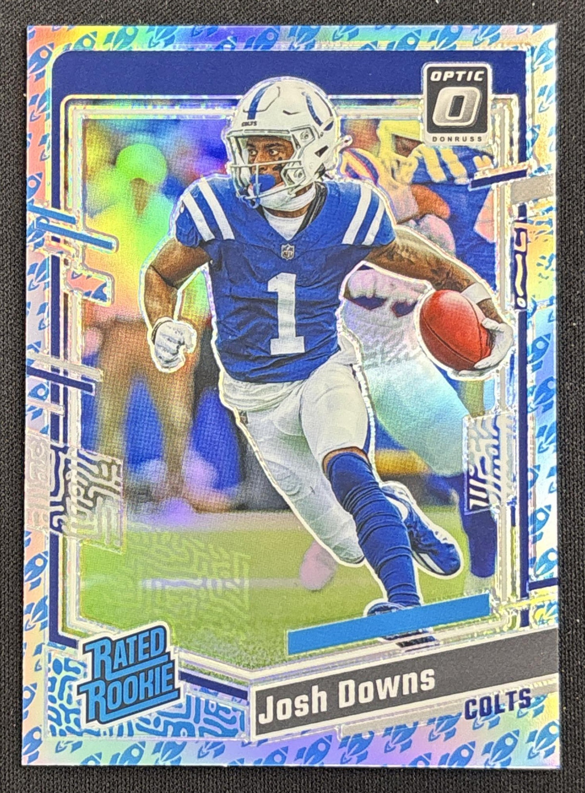 Josh Downs 2023 Panini Donruss Optic Rocket Prizm Colts