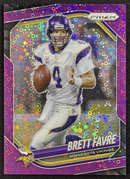 Brett Favre 2025 Panini Prizm No Huddle Purple /75 Vikings