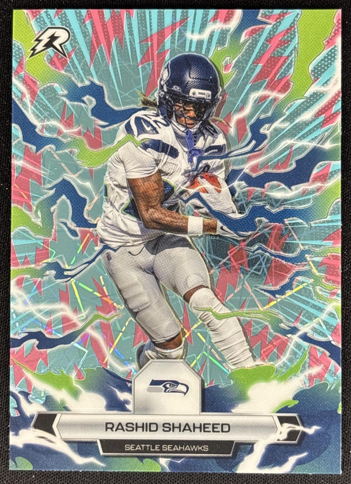 Rashid Shaheed 2025 Topps Resurgence Sky Blue and Pink Shock Refractor Seahawks