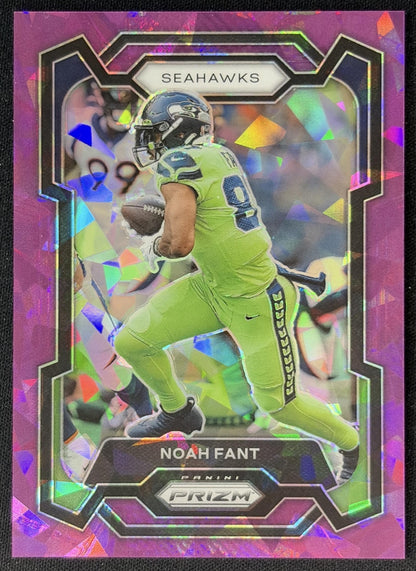 Noah Fant 2023 Panini Prizm Purple Ice /225 Seahawks