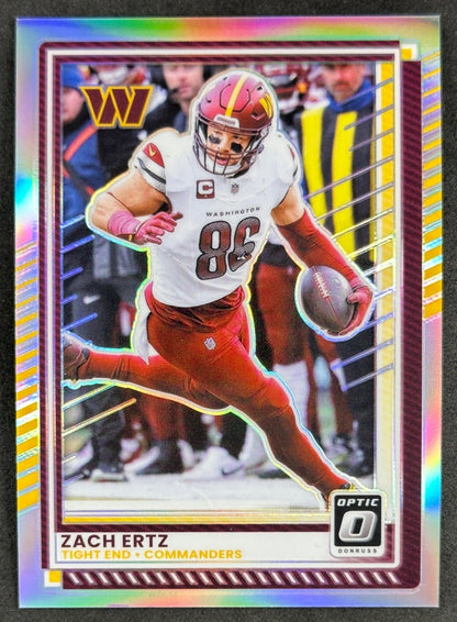 Zach Ertz 2025 Donruss Optic Holo Prizm Commanders Default Title Sports Trading Cards
