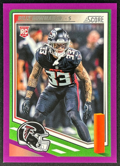 Billy Bowman Jr. 2025 Score Purple Rookie Falcons Sports Trading Card