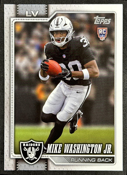 Mike Washington Jr. 2026 Topps Flagship Rookie Raiders Sports Trading Card