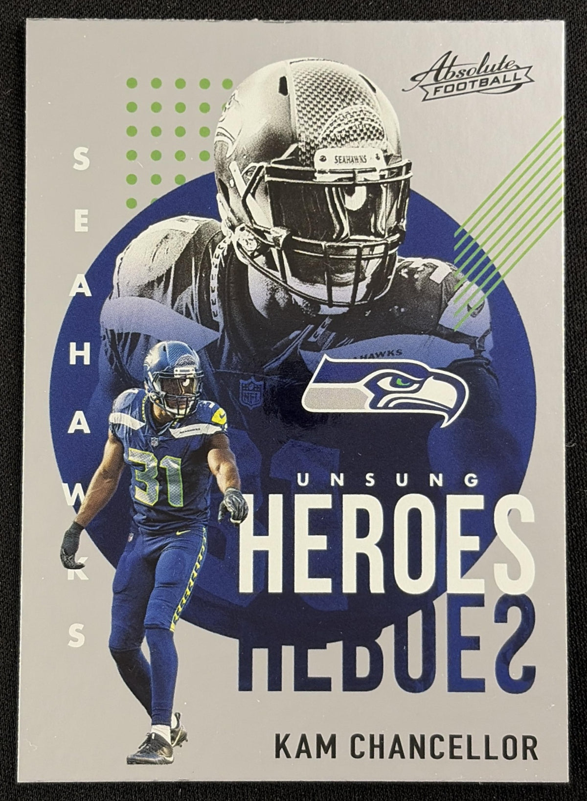Kam Chancellor 2021 Panini Absolute Unsung Heroes Seahawks Sports Trading Card