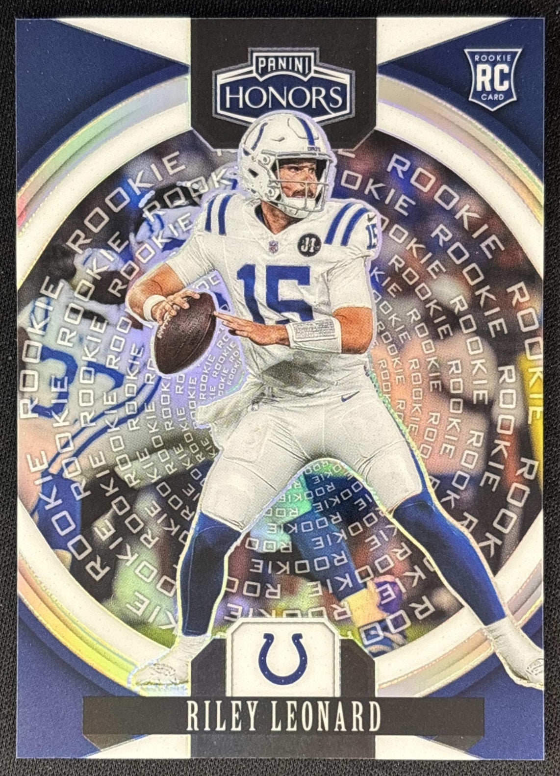 Riley Leonard 2025 Panini Honors Rookies /99 Colts front