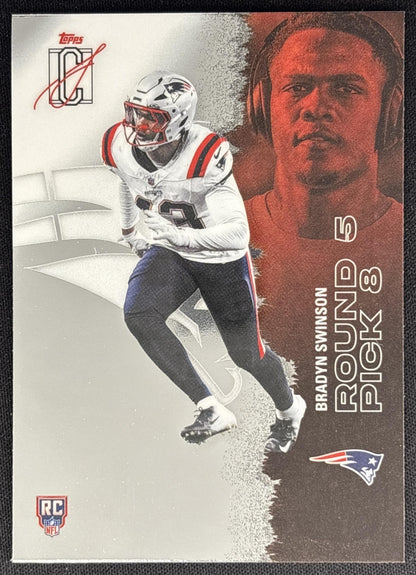 Bradyn Swinson 2025 Topps Signature Class Chrome Rookie Patriots Sports Trading Cards