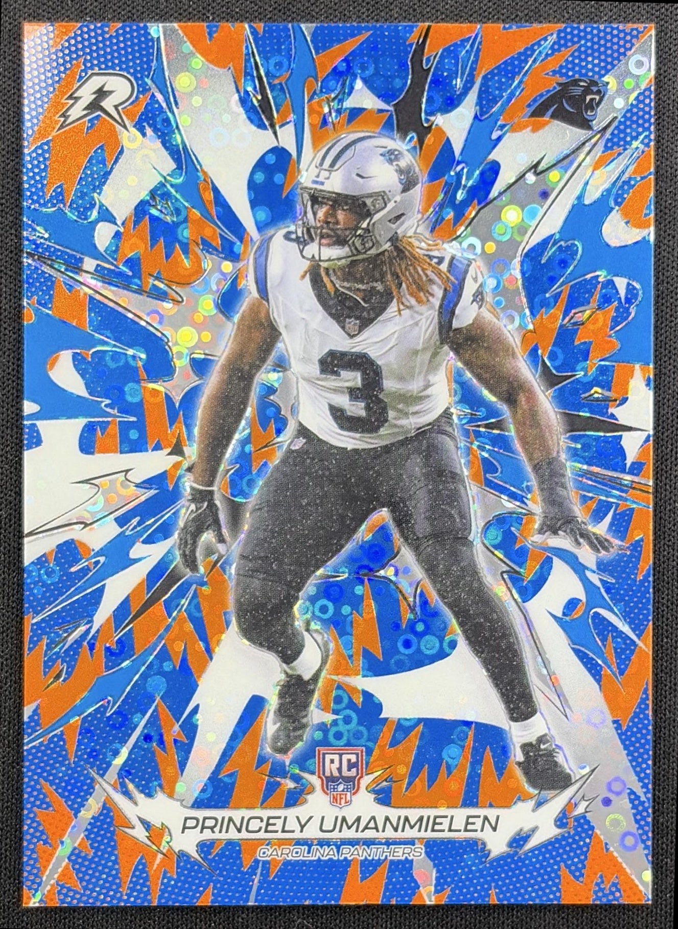 Princely Umanmielen 2025 Topps Resurgence Blue and Orange Spark Refractor Panthers