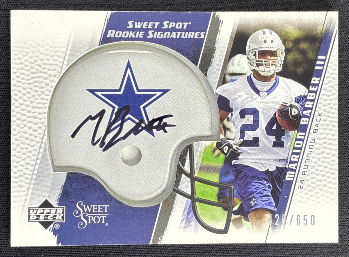 Marion Barber 2005 Upper Deck Sweet Spot Auto /650 Cowboys