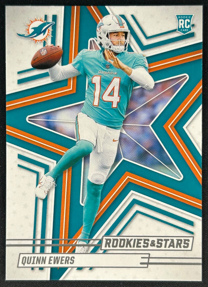 Quinn Ewers 2025 Rookies & Stars Dolphins Sports Trading Cards