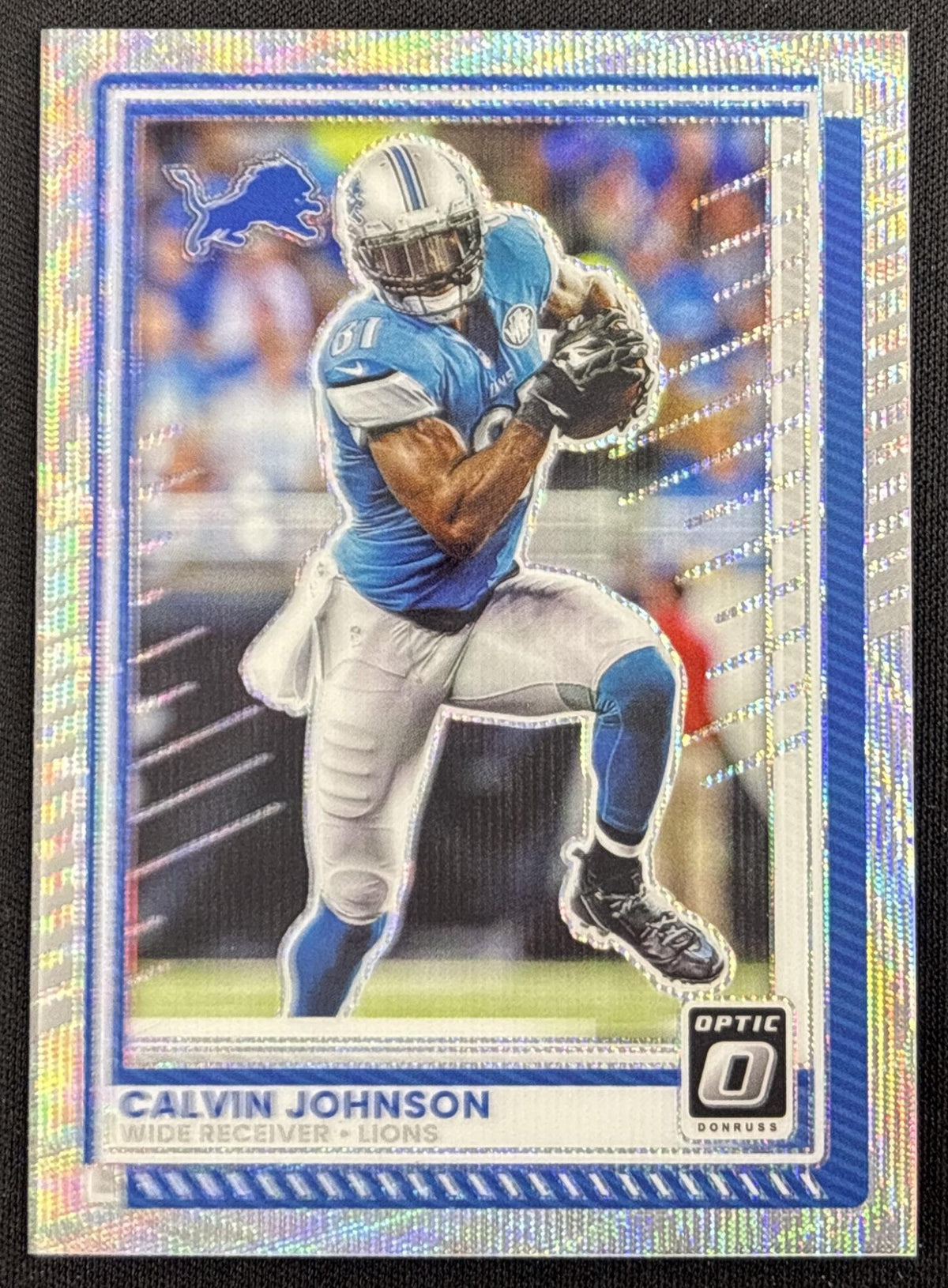 Calvin Johnson 2025 Panini Donruss Optic Wave Prizm /300 Lions