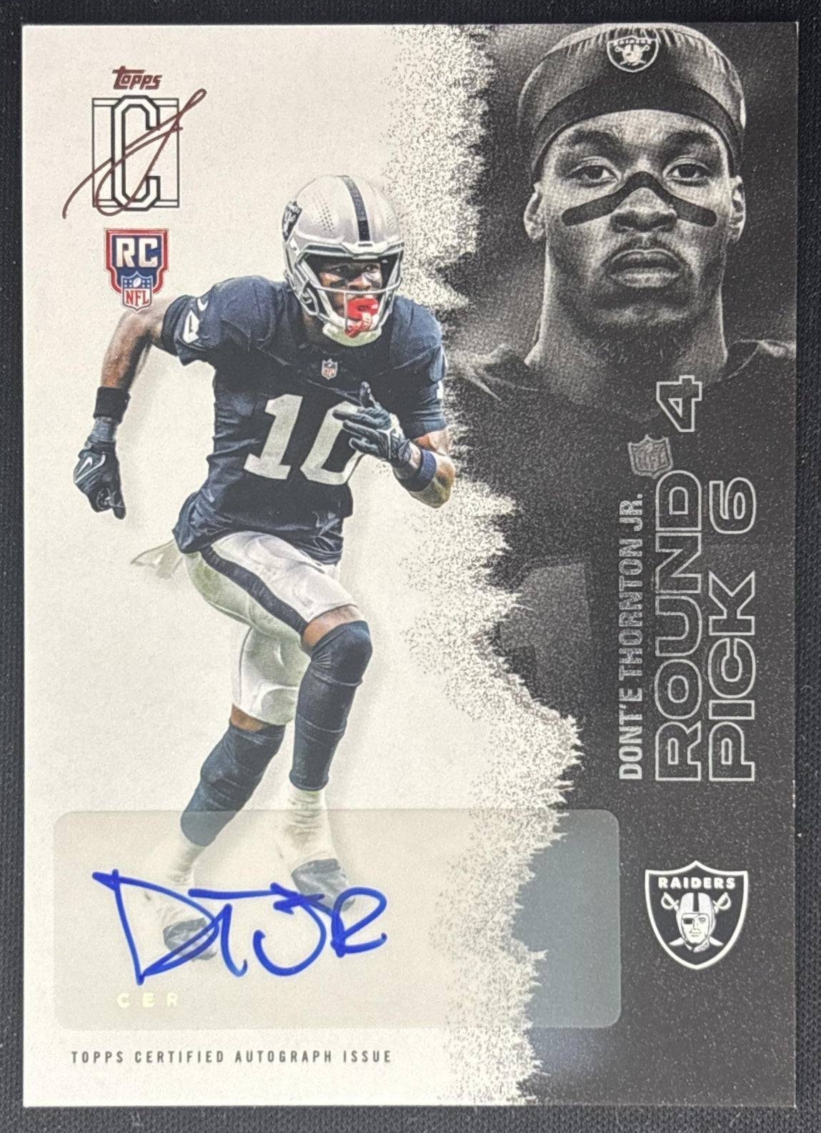 Dont'e Thornton Jr. 2025 Topps Signature Class Rookie Auto Raiders Sports Trading Cards