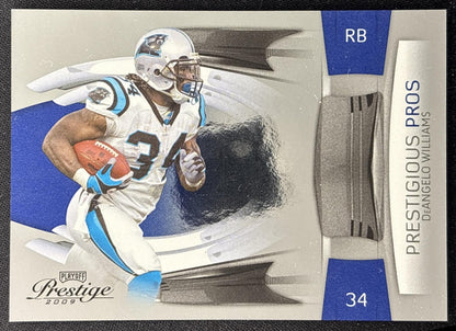 DeAngelo Williams 2009 Playoff Prestige Prestigious Pros Blue /1000 Panthers front