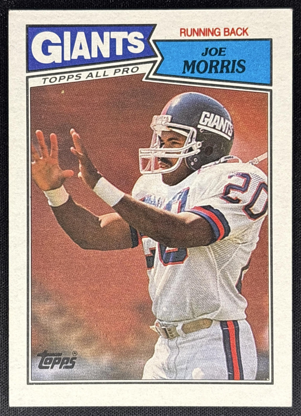 Joe Morris 1987 Topps Giants - Front