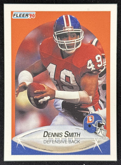 Dennis Smith 1990 Fleer Broncos Sports Trading Card