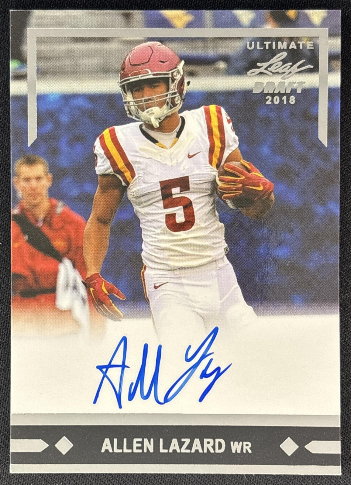 Allen Lazard 2018 Leaf Draft Mystery Auto Jets front
