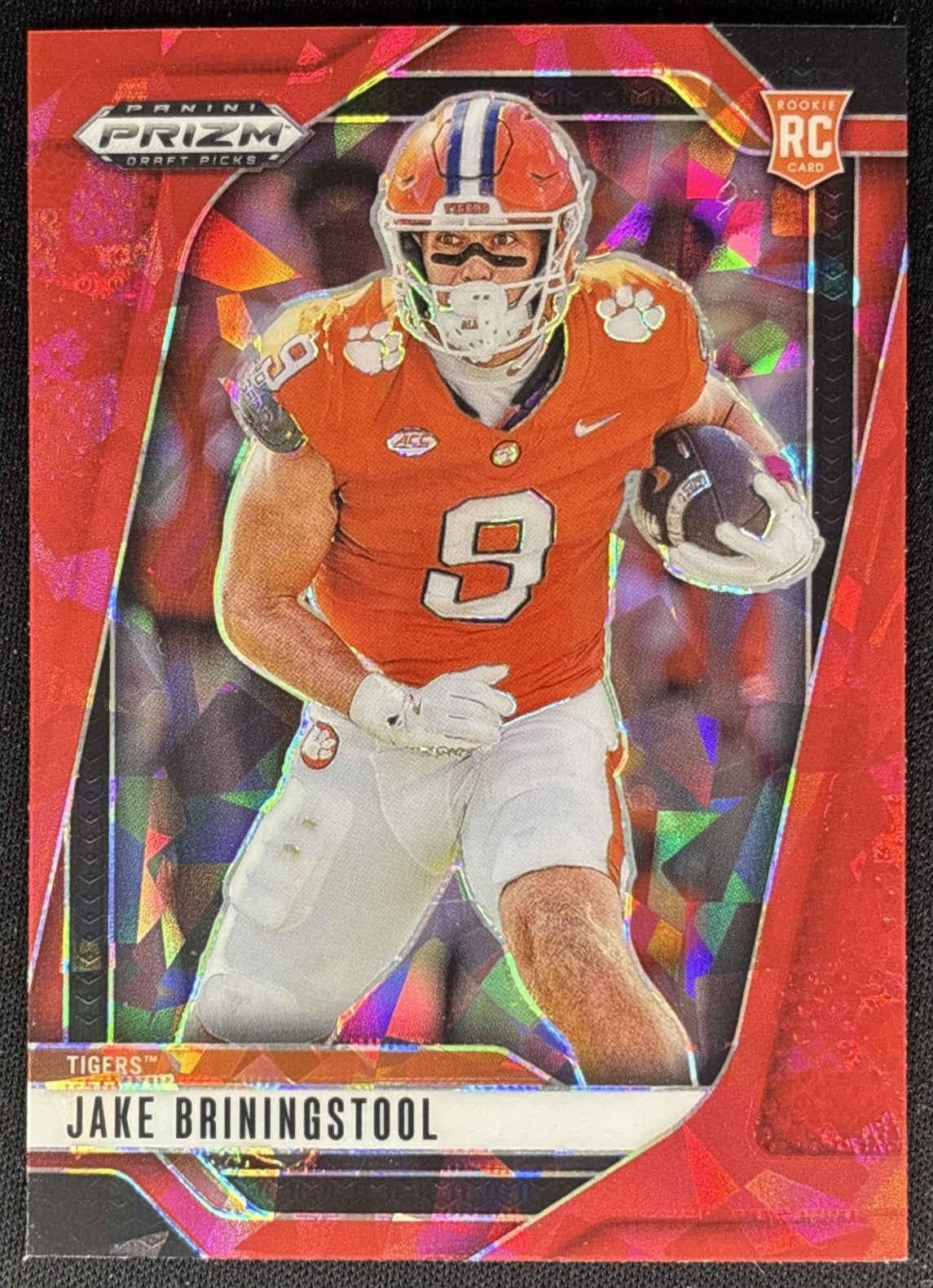 Jake Briningstool 2025 Panini Prizm Draft Picks Red Ice Tigers Chiefs Sports Trading Card