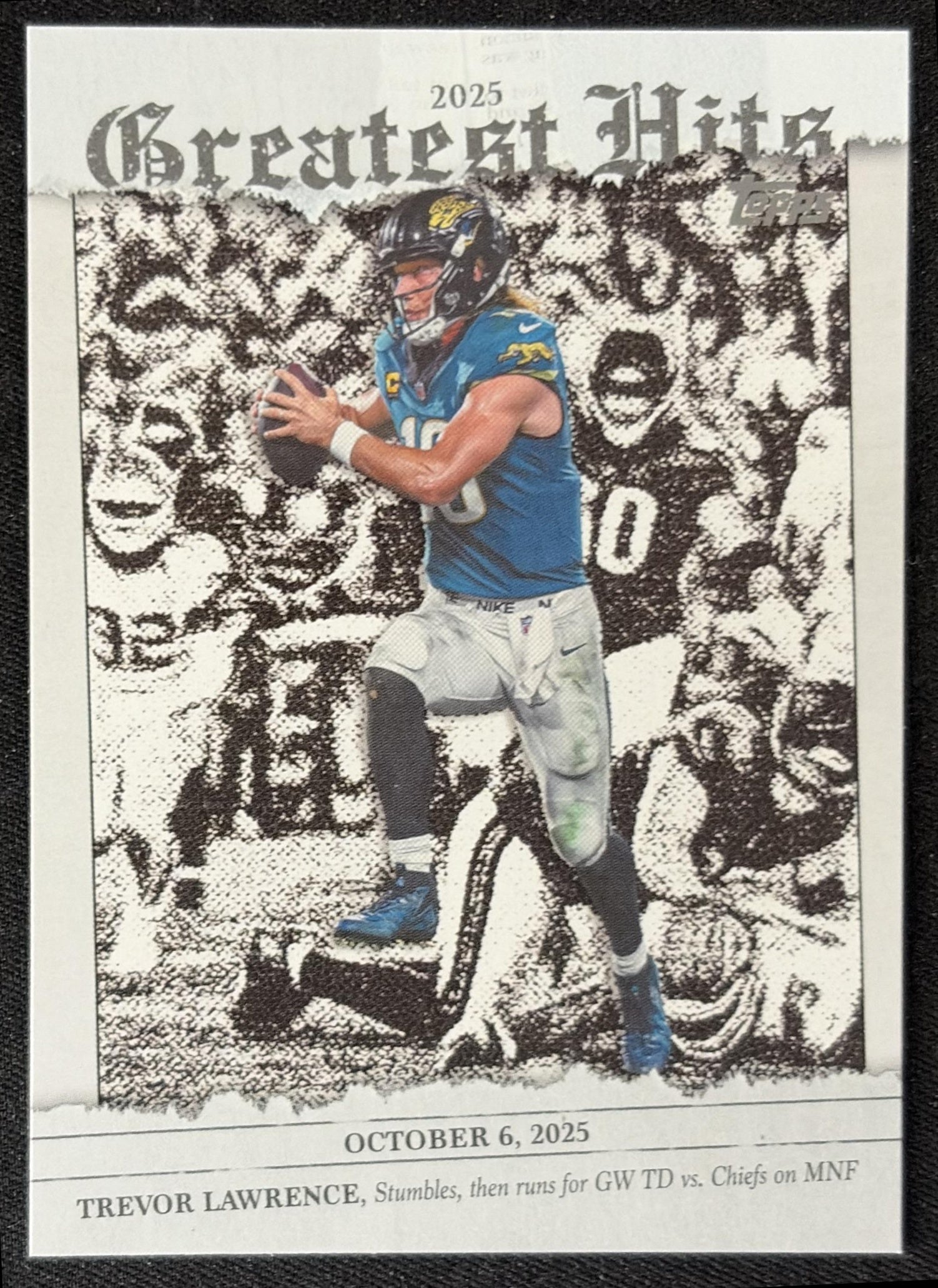 Trevor Lawrence 2026 Topps 2025 Greatest Hits Jaguars front