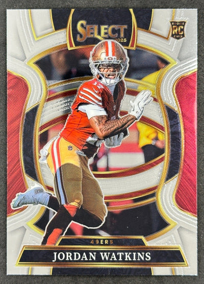 Jordan Watkins 2025 Select Concourse 49ers Football Card