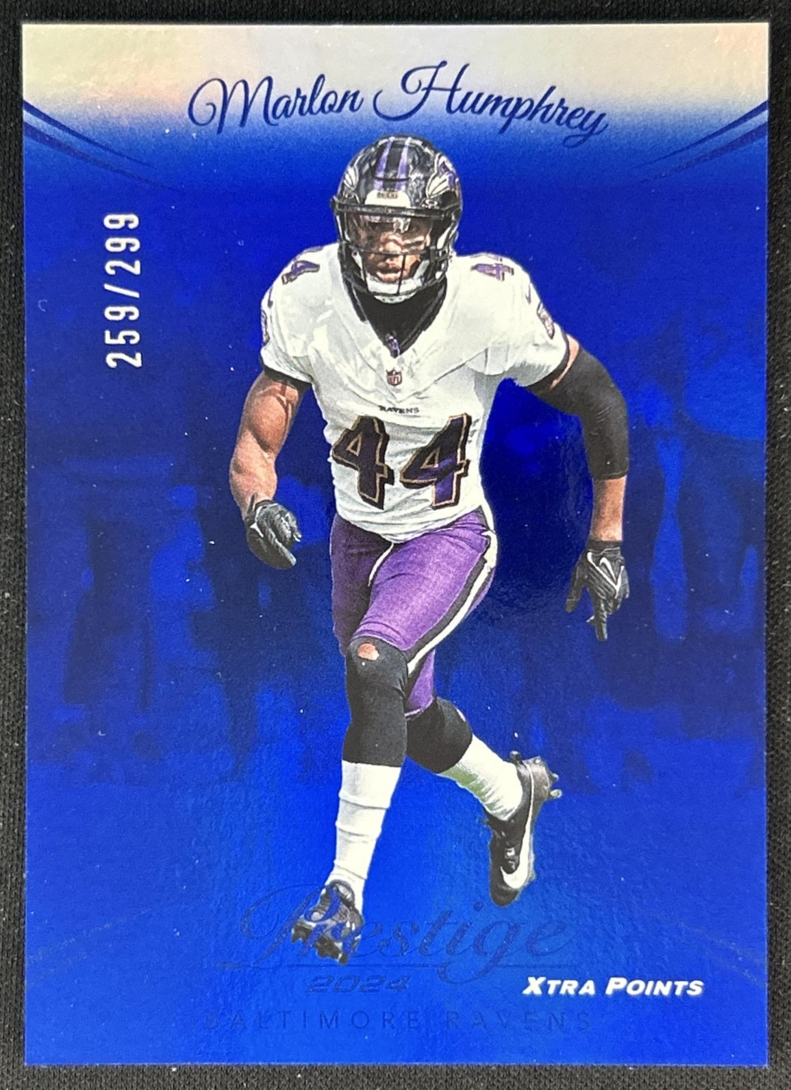 Marlon Humphrey 2024 Panini Prestige Blue Premium Xtra Points /299 Ravens