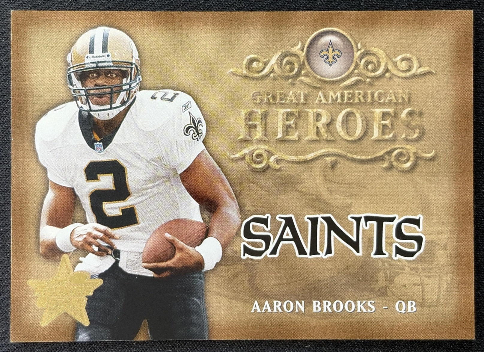 Aaron Brooks 2002 Leaf Rookies & Stars Great American Heroes /2000 Saints front