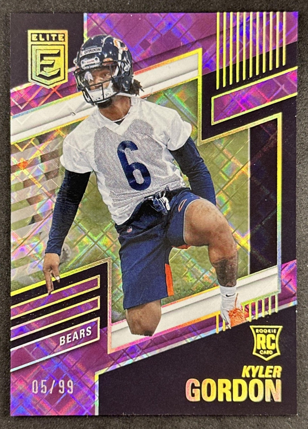 Kyler Gordon 2022 Panini Donruss Elite Purple /99 Bears Sports Trading Card