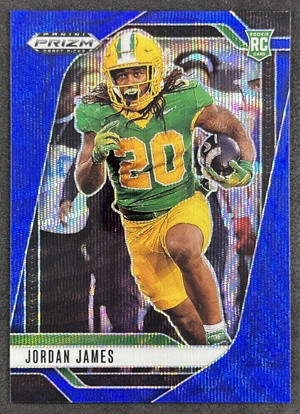Jordan James 2025 Panini Prizm Draft Picks Blue Wave /299 49ers front