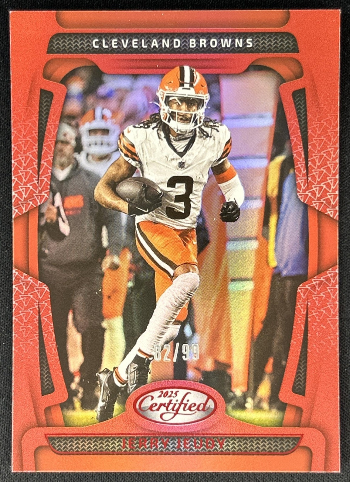 Jerry Jeudy 2025 Panini Certified Mirror Red /99 Browns front