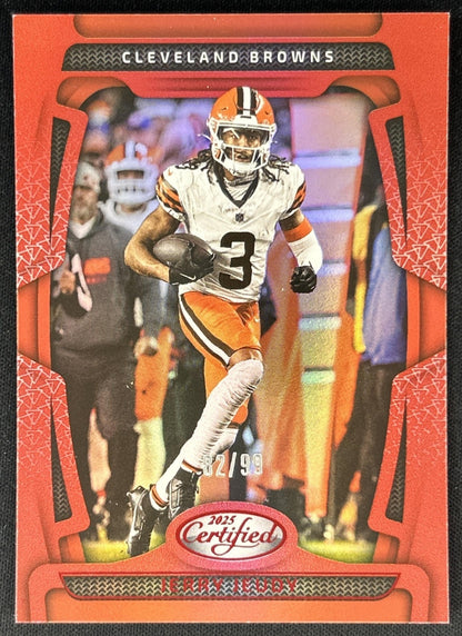 Jerry Jeudy 2025 Panini Certified Mirror Red /99 Browns front