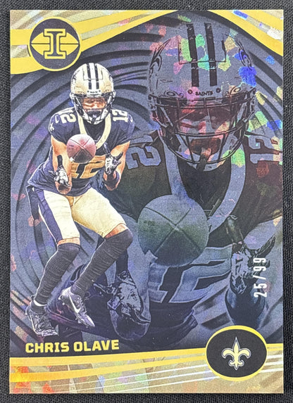 Chris Olave 2023 Panini Illusions Black Ice Trophy Collection /99 Saints