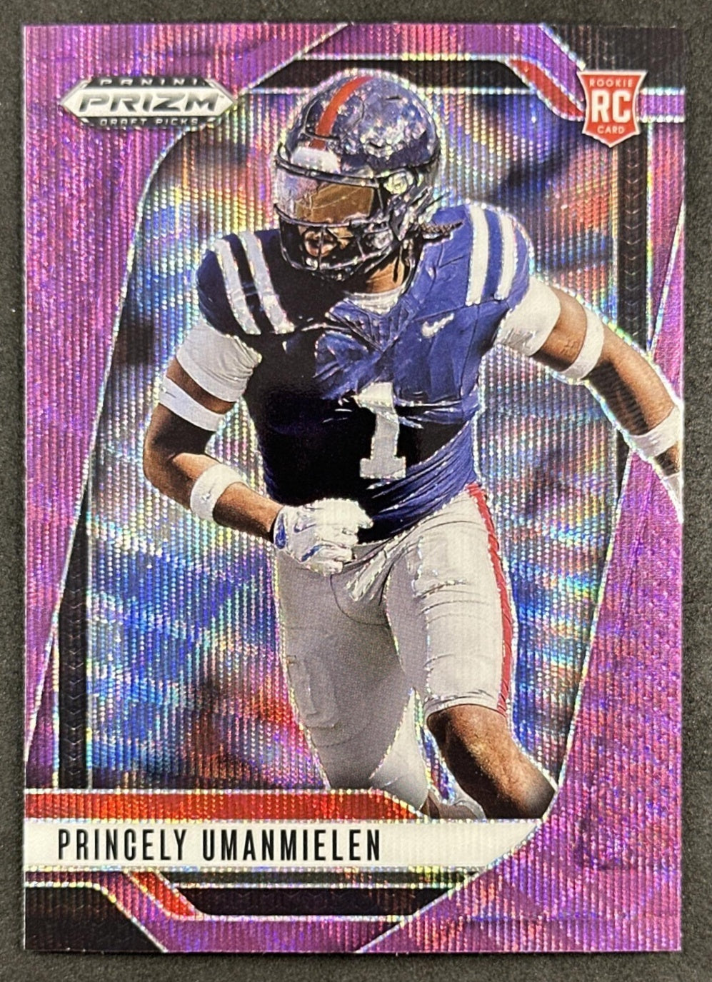 Princely Umanmielen 2025 Panini Prizm Draft Picks Purple Wave Rebels Panthers