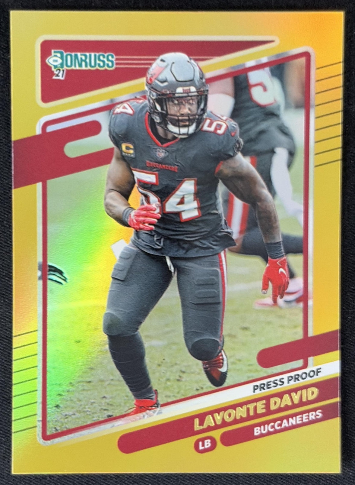 Lavonte David 2021 Panini Donruss Press Proof Premium Buccaneers - Tampa Bay Buccaneers