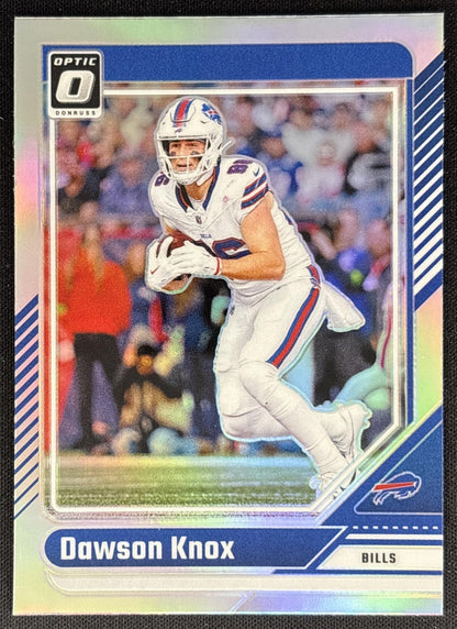 Dawson Knox 2024 Panini Donruss Optic Holo Bills Sports Trading Card