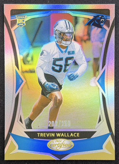 Trevin Wallace 2024 Panini Certified Rookies Mirror /350 Panthers
