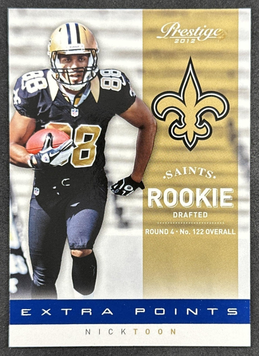 Nick Toon 2012 Panini Prestige Extra Points Blue /999 Saints Sports Trading Cards