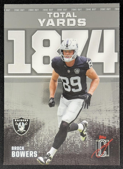 Brock Bowers 2025 Topps Signature Class Zone Out Raiders