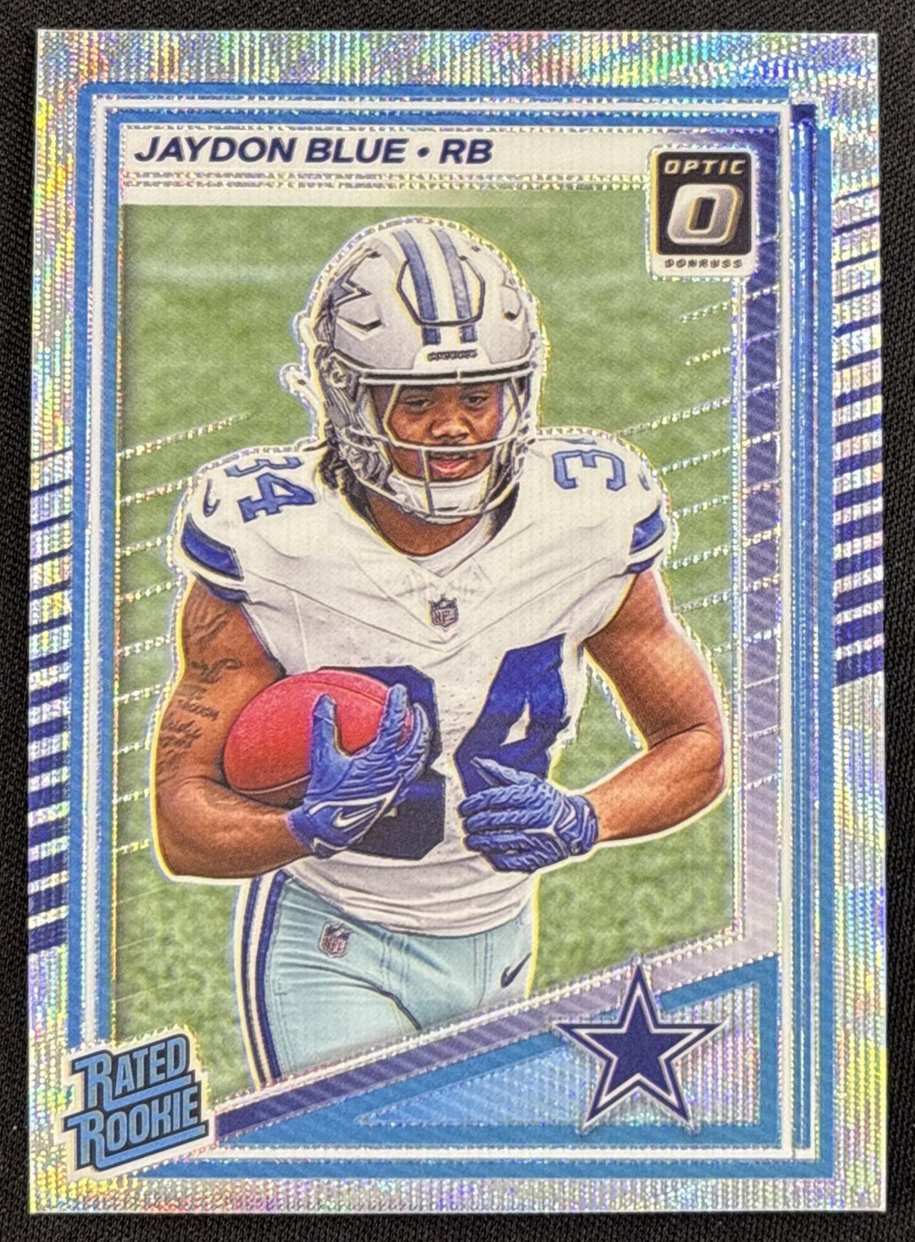 Jaydon Blue 2025 Panini Donruss Optic Rated Rookie Wave Prizm /300 Cowboys