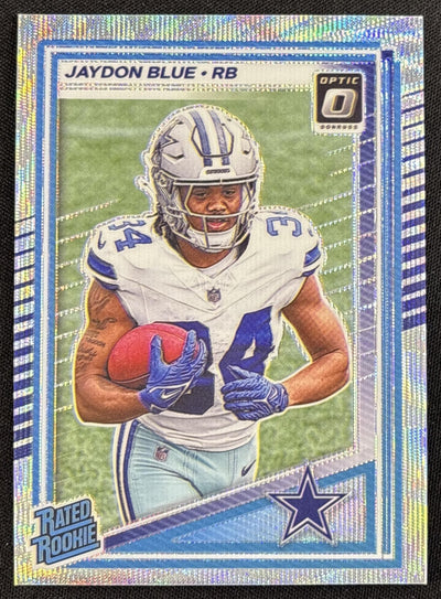 Jaydon Blue 2025 Panini Donruss Optic Rated Rookie Wave Prizm /300 Cowboys Sports Trading Card