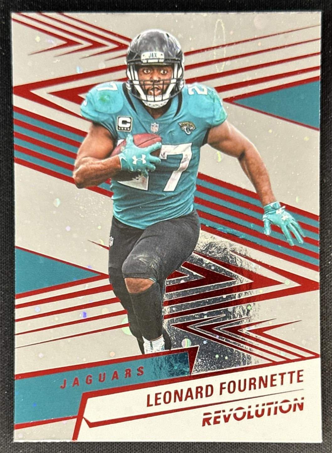 Leonard Fournette 2025 Panini Revolution Red Cosmo Jaguars