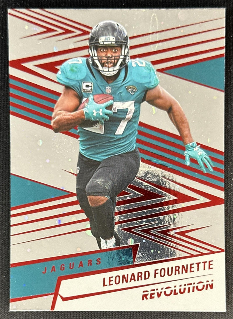 Leonard Fournette 2025 Panini Revolution Red Cosmo Jaguars