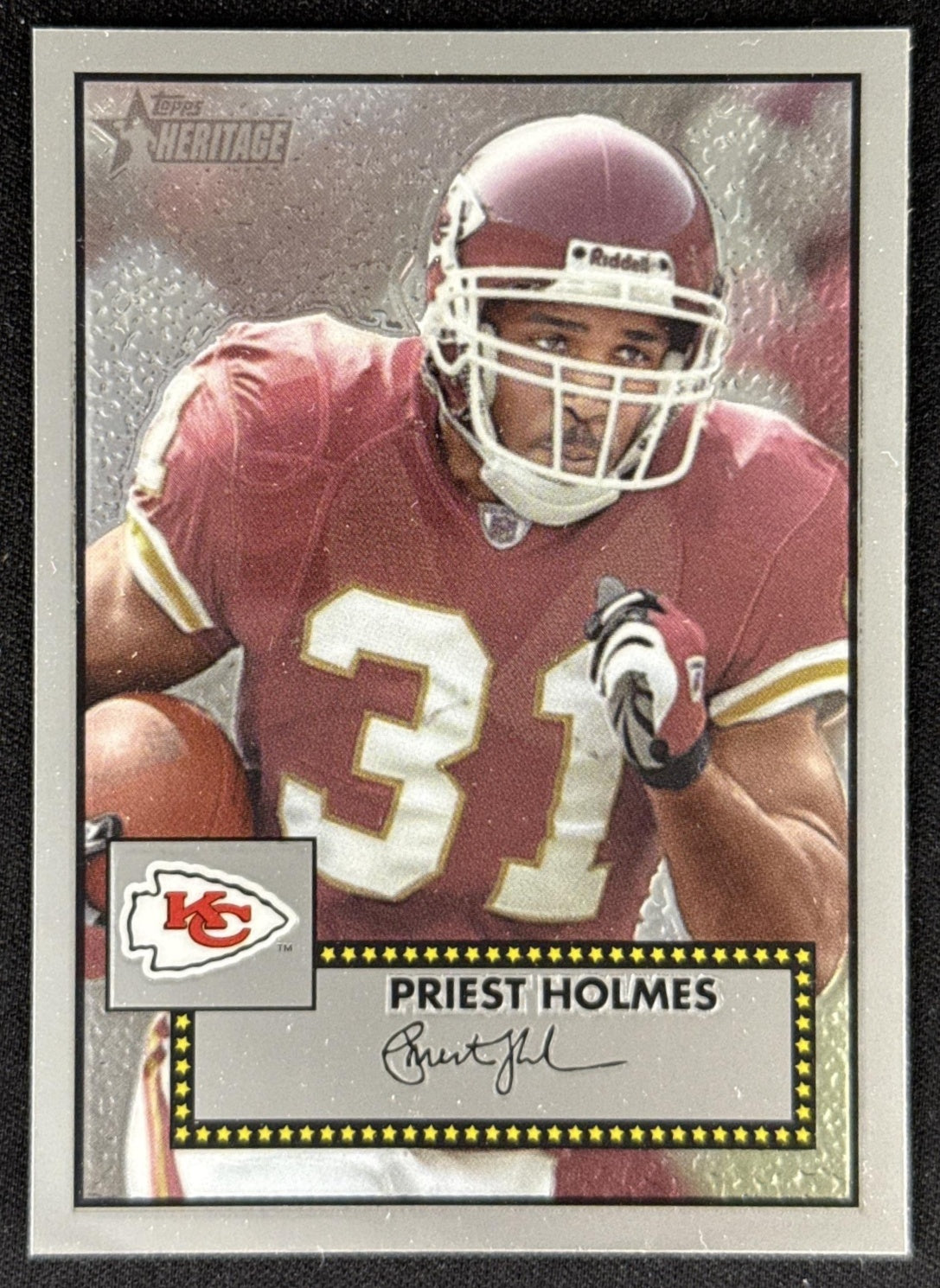 Priest Holmes 2006 Topps Heritage Chrome /1952 Chiefs