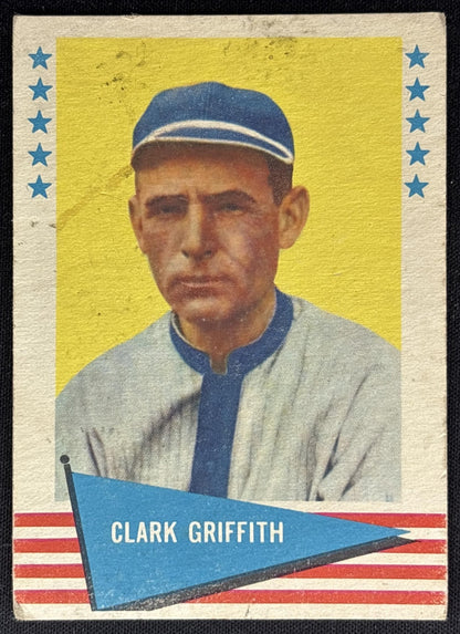 Clark Griffith 1961 Fleer Baseball Greats F418-3 Senators front